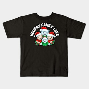 Holiday Family Love, Christmas Kids T-Shirt